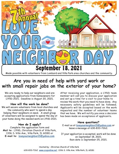 Love Your Neighbor Day