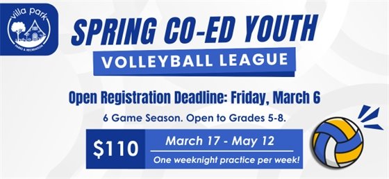 Spring Co-Ed Youth Volleyball League
