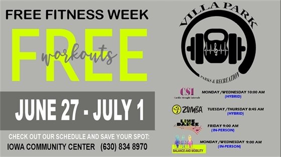 free fitness week 
