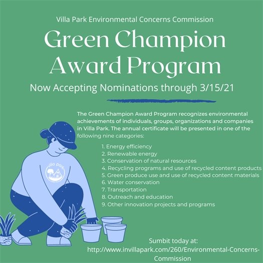 Green Champion Award Program