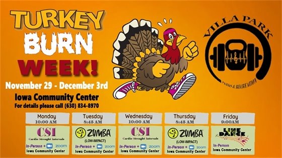 Post Turkey Fitness Schedule 